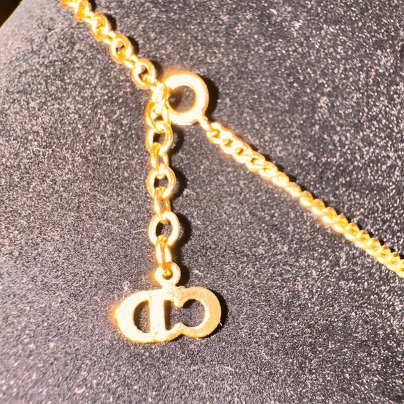 -SOLD-Christian Dior rhinestone necklace gold plated - Picture 4 of 9